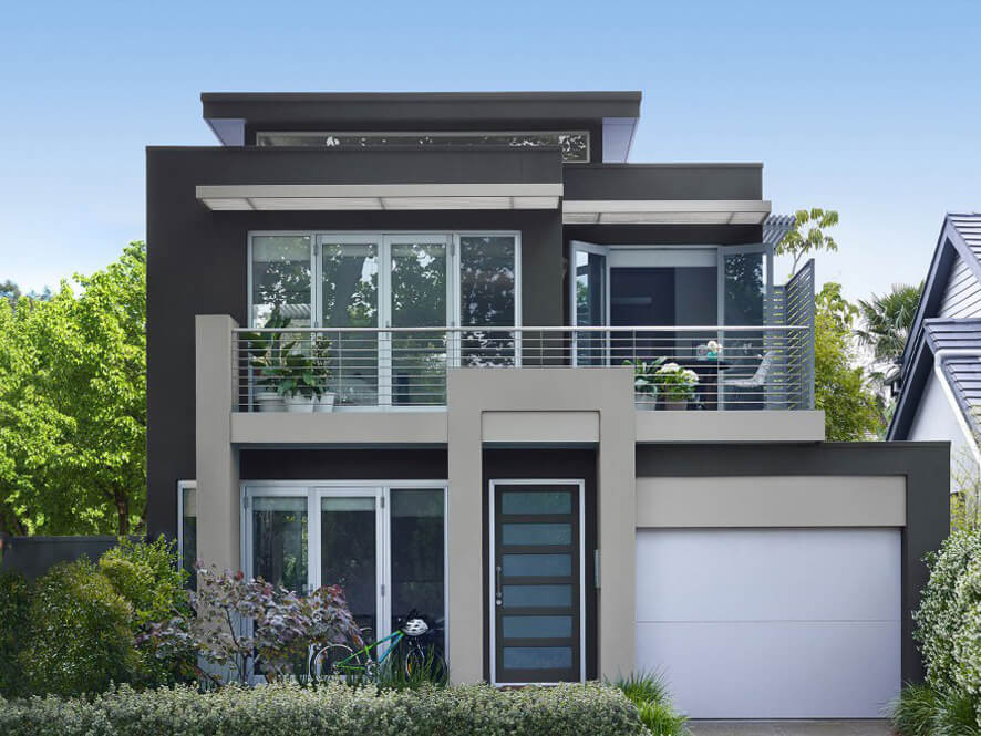 Modern House Contemporary Architecture Grey Neutral Painted Exterior 